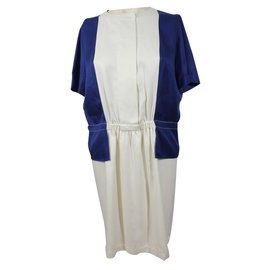 Balenciaga-Dress-White,Blue