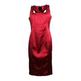 Max Mara-vestido vermelho-Vermelho