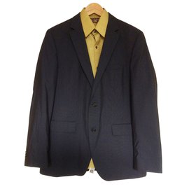 Hugo Boss-James / Sharp 2 Trim Fit Anzug aus einer Wollmischung-Blau