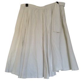 Prada White Cotton Skirt White