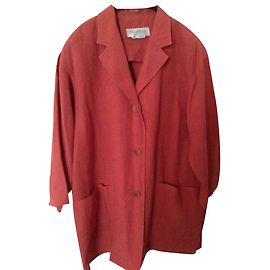 Blazer Max Mara de lino rosa frambuesa Rosa