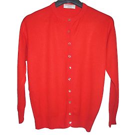 Brunello Cucinelli Strickjacke aus Kaschmir und Seide Rot Rot