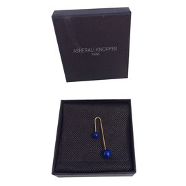 Asherali Knopfer Orecchini Blu