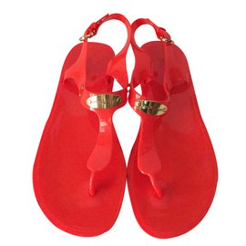 red michael kors sandals