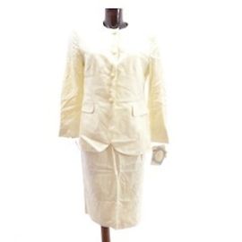 Christian Dior Skirt Suit Eggshell Rayon Eggshell
