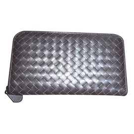 Bottega Veneta-wallet dark brown-Ebony