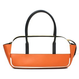 Marni-Tricolor handbag-Black,White,Caramel