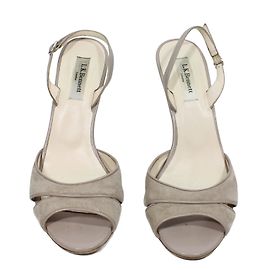 Sandales Lk Bennett Taupe en Daim et Cuir 38.5 Taupe