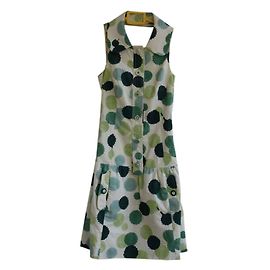 Robe Hoss Intropia en coton blanc et vert Multicolore