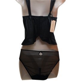 Autre Marque-'Lise Charmel' Corset and Knickers-Black