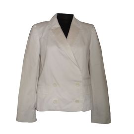 Vanessa Bruno Athe White Cotton Jacket Size 36 White