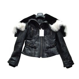 Alexander Mcqueen-Lederjacke-Schwarz