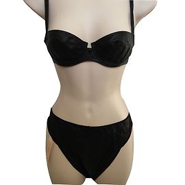Autre Marque Lise Charmel Bra and Thong Set Black Polyamide T85B Black
