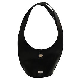 Bolsa Moschino de couro preto Preto