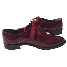 Lanvin-Burgundy lace ups-Other