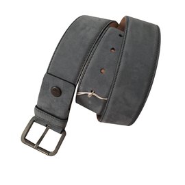 Salvatore Ferragamo-Nubuk belt-Grey