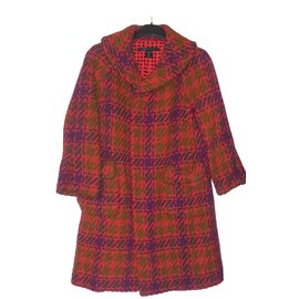 Marc Jacobs Wool Blend Coat Multi Color XS Multiple colors