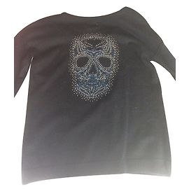 Pull Zadig & Voltaire Noir en Laine avec Crâne Strass M Noir