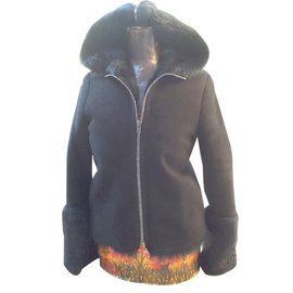Joseph Mongolia lamb jacket black Black