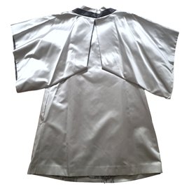 Kenzo-Kimono-Kleid-Grau