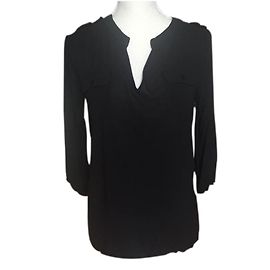 Top de algodón negro Sinéquanone Talla 38 Negro