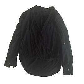 Zara Black Cotton Top XS Black