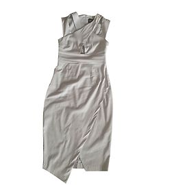 Asos Kleid Grau Perle aus Stretch Baumwolle Grau