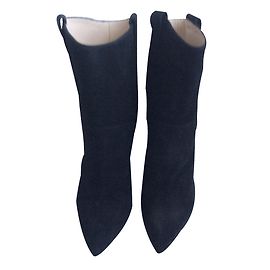 Botines Paco Gil de terciopelo negro Negro
