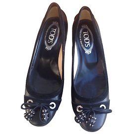 Saltos Tod's em couro preto 36IT Preto