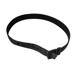 Ceinture Yves Saint Laurent en cuir et tweed Autre