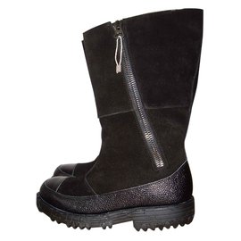 Acne Botas com shearling Preto