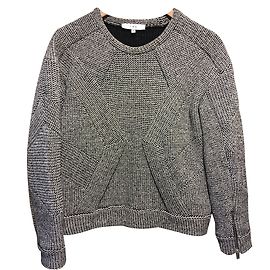 Iro Grey Sweater with Zipped Sleeves Grey