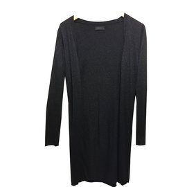 Ikks Lange Strickjacke Schwarz