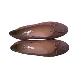 Chanel-Zapatillas de ballet-Gris pardo