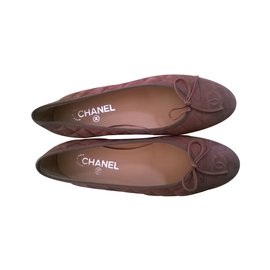 Chanel-Sapatilhas de ballet-Taupe