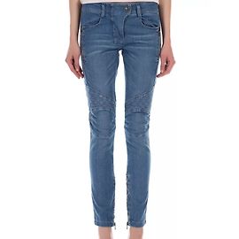 Pierre Balmain Enge Bikerjeans Blau