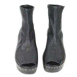 Rick Owens-Wedge boots-Black