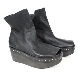 Rick Owens-Wedge boots-Black