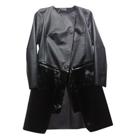 Fendi-Leather coat-Black