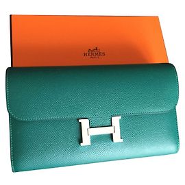 Hermès Cartera De Constanza Verde