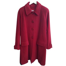 Burberry-Manteau laine-Rouge