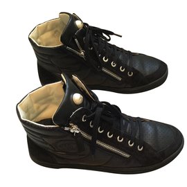 Chanel-zapatillas-Negro