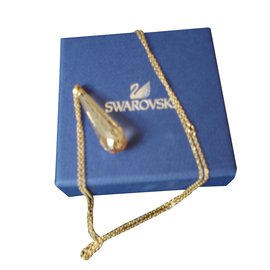Swarovski-Collier sautoir pendentif-Jaune