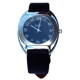 Hermès-Quartz Uhr-Schwarz