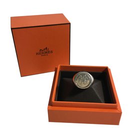 Hermès Ex Libris Ring Silber