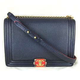 Chanel Cruise Boy 2013 Azul escuro grande Azul