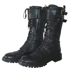 Autre Marque-'Bellariva' Biker Boots-Black