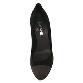 Chanel-Heels-Dark grey