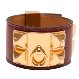 Hermès-Collier de Chien-Bordeaux