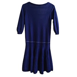 Vestito Maje in cotone blu viola Taglia S Blu